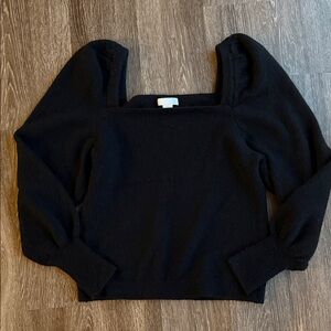 H&M Black Square Neck Sweater